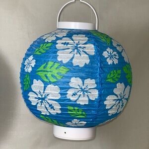 Blue Floral Paper Lantern